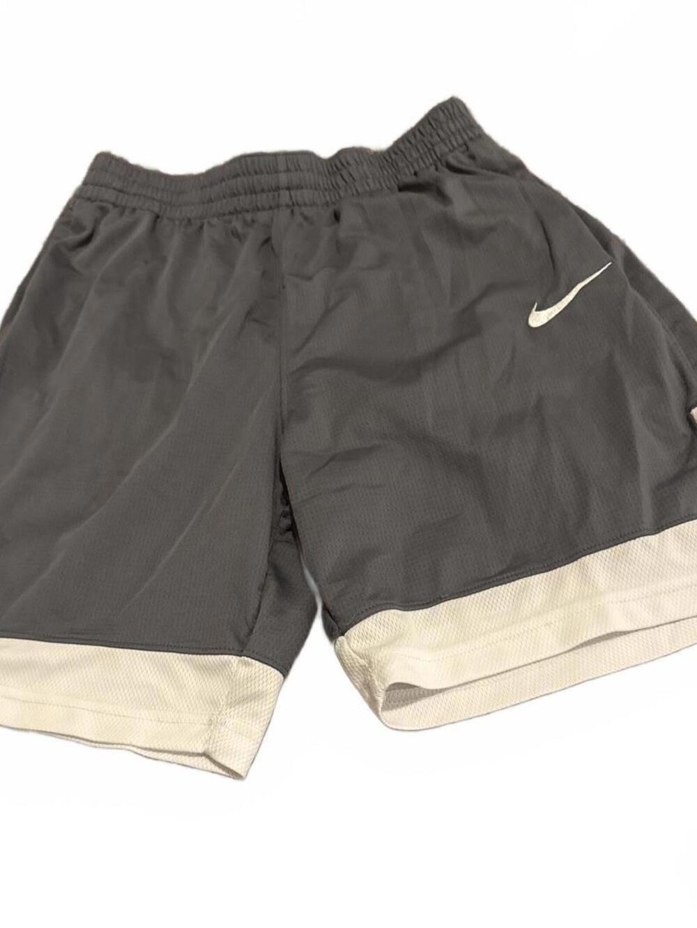 Nike Kids Gray Athletic Shorts L+ Husky - Dri-FIT Breathable Comfort